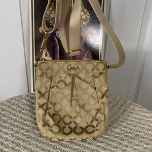 EUC Coach Parker Signature Canvas Swingpack Crossbody Bag